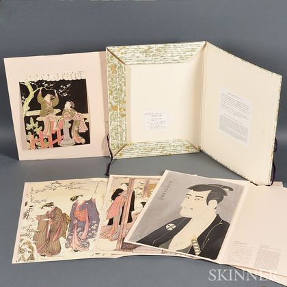 Boxed Set of Six Reproduced Ukiyoe Prints