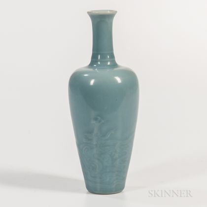 Clair-de-lune-glazed Amphora Bottle