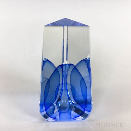 Ed Nesteruk Faceted Art Glass Sculpture