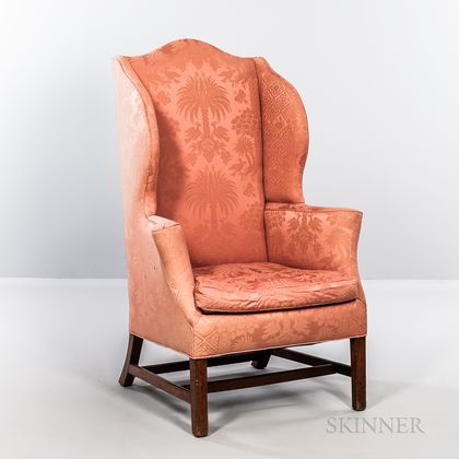 Chippendale Upholstered Mahogany Easy Chair