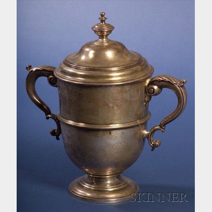 Large Victorian Silver Covered Urn