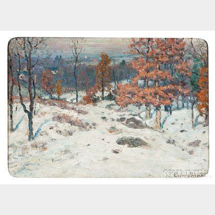 John Joseph Enneking (American, 1841-1916) Winter - December Afternoon near Newburyport, Mass.