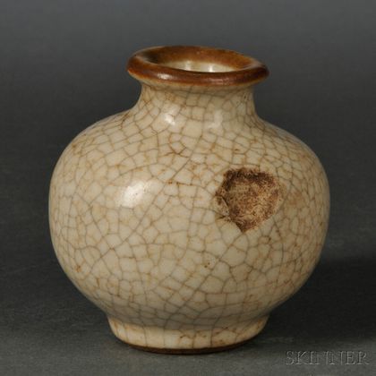 Ge Ware Glazed Miniature Jar