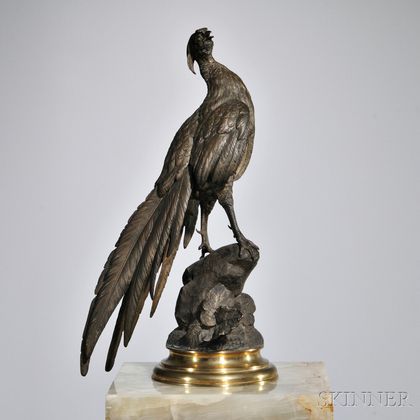 After Ferdinand Pautrot (French, 1832-1874) Bronze Pheasant