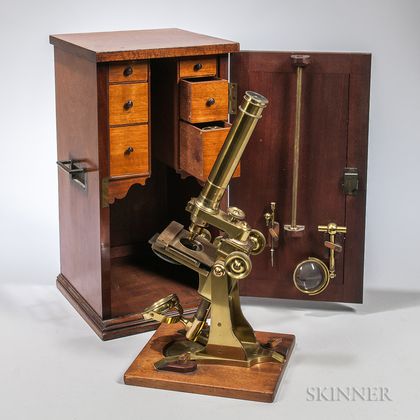 A. Ross Lacquered Brass Compound Microscope