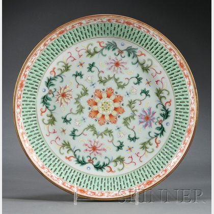 Reticulated Porcelain Plate