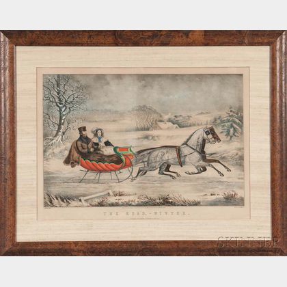 Nathaniel Currier, publisher (American, 1813-1888) The Road,-Winter.