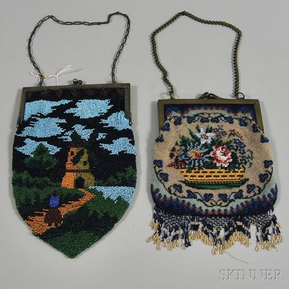 Two Multicolored Beaded Bags