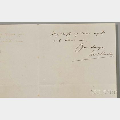Harte, Bret (1836-1902) Autograph Letter Signed, 31 July 1888.