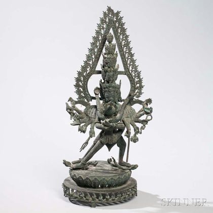 Bronze Figure of Chakrasamvara with His Consort