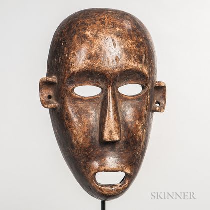 Makonde-style Carved Wood Mask