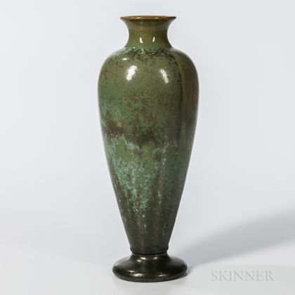 Fulper Pottery Arts and Crafts Green-glazed Vase