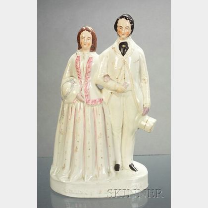 Staffordshire Prince and Princess of Wales Figural Group