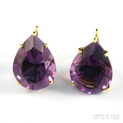 18kt Gold and Amethyst Drop Earrings, Paloma Picasso, Tiffany & Co.