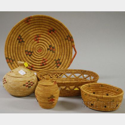 Five Inuit Baskets