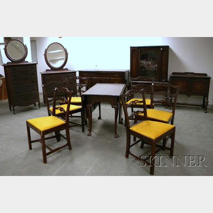 Twelve Pieces of Assorted Reproduction Furniture