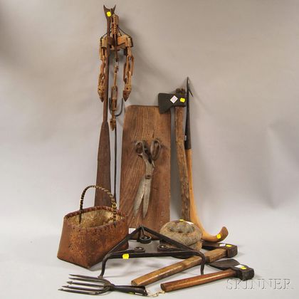 Group of Miscellaneous Metal and Wood Articles