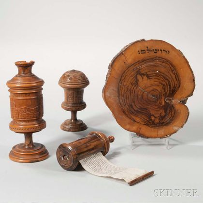 Group of Holy Land Olivewood Souvenirs