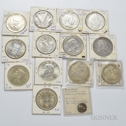 Fourteen Silver Foreign Coins