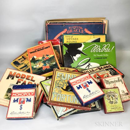 Group of Mostly Milton Bradley and Parker Brothers Vintage Tabletop Games