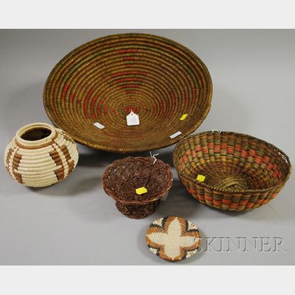 Five Southwest Basketry Items