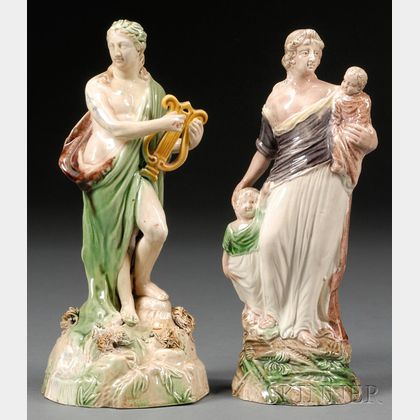 Two Staffordshire Pottery Figures