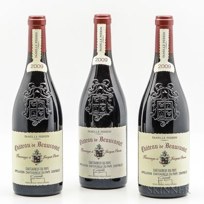 Beaucastel Chateauneuf de Pape Hommage a Jacques Perrin 2009, 3 bottles 