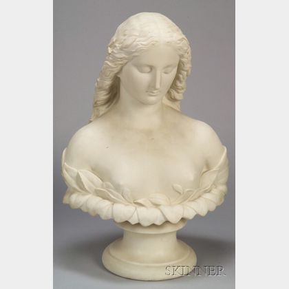 Large Copeland Parian Bust of Daphne