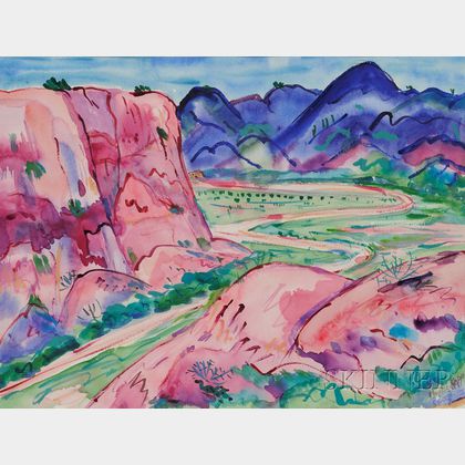 Phyllis Kapp (American, 20th Century) Santa Fe, New Mexico