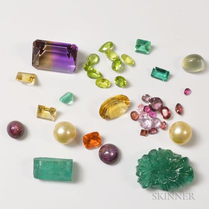 Group of Unmounted Gemstones and Hardstones