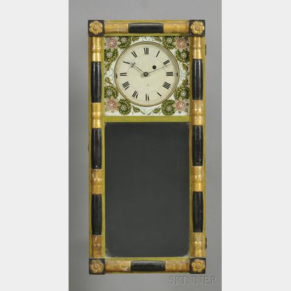 New Hampshire Mirror Clock Attributed to Samuel Abbott