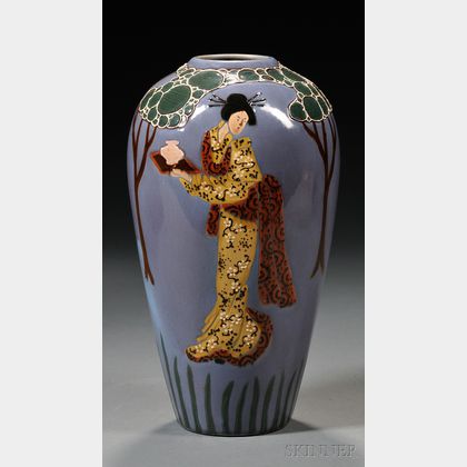 Weller Jap Birdimal Vase