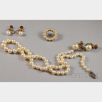 Small Group of Cultured and Faux Pearl Jewelry