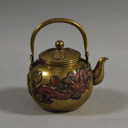 Chinese Mixed Metal Teapot