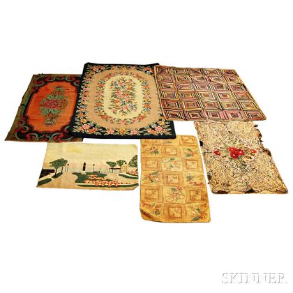 Six Hooked Rugs