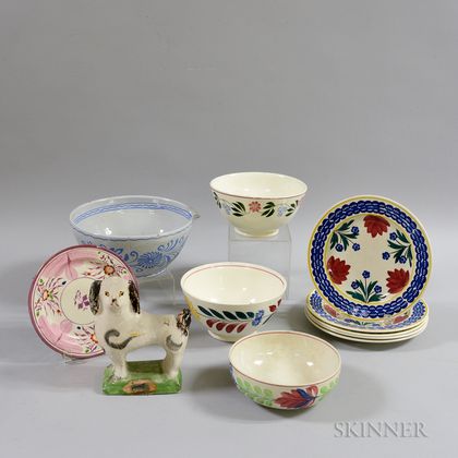 Group of Mostly English Pottery Tableware. Estimate $20-200