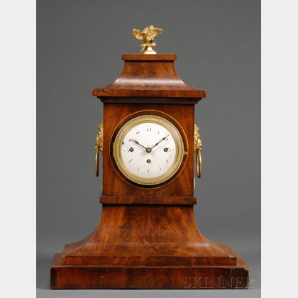 Mahogany Veneered Quarter-striking Table Clock