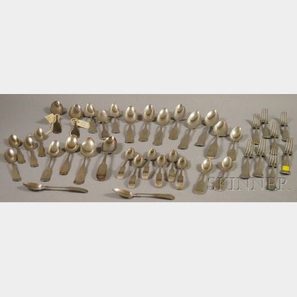 Group of Coin Silver Flatware