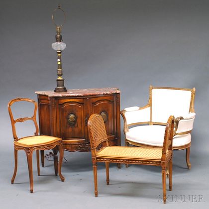 Louis XVI-style Marble-top Commode and Other Items