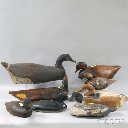 Eight Assorted Goose and Duck Decoys