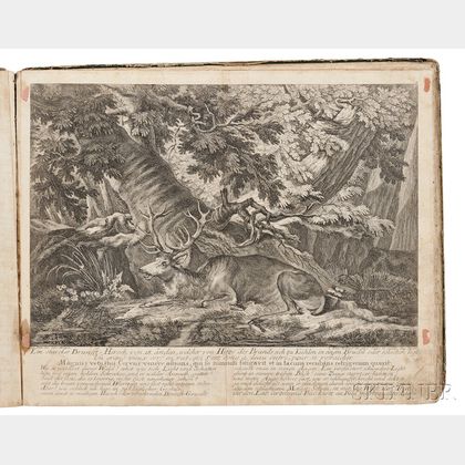 Ridinger, Johann Elias (1698-1767) Fifteen Hunt Prints, c. 1750.