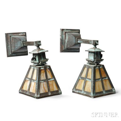 Pair of Arts & Crafts Wall Sconces 
