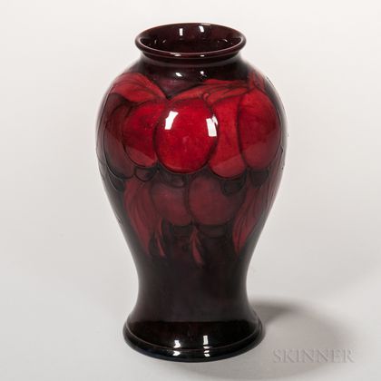 Moorcroft Pottery Wisteria Design Flambe Vase