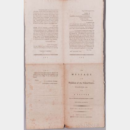 Gerry, Elbridge (1744-1814) Five Printed Ephemeral Documents.