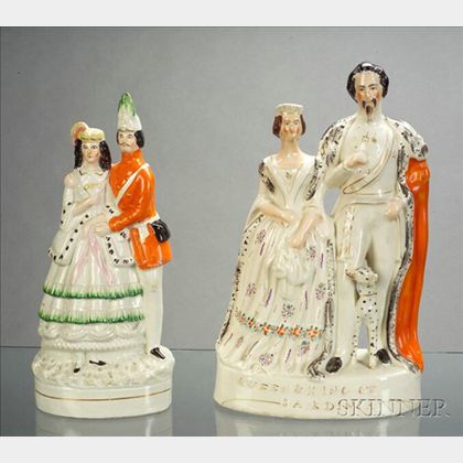 Two Staffordshire Royalty Figure Groups