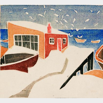 Blanche Lazzell (American, 1878-1956) Studio in Winter.