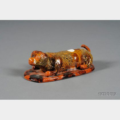 Robesonia Glazed Redware Figure of a Dog