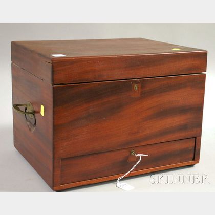Ship's Physician's Mahogany Medicine Chest with Drawer