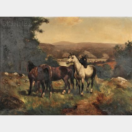 Scott (Nicholas Winfield) Leighton (American, 1849-1898) Horses
