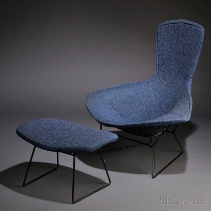 Harry Bertoia (1915-1978) Bird Chair and Ottoman 